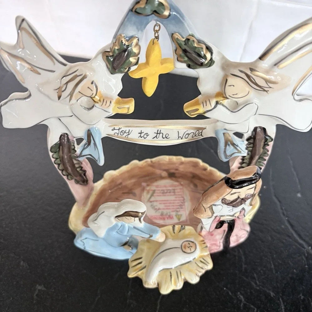 Blue Sky Clayworks Nativity Tea Light Candle 